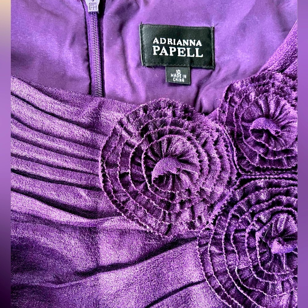 Adrianna Papell Beautiful Cocktail Dress in Purple - Picture 4 of 8